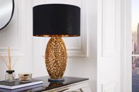 Design tafellamp ABSTRACT LEAF goud metaal zwart marmeren voet handgemaakt - 42232 - thumbnail