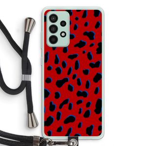 Red Leopard: Samsung Galaxy A52s 5G Transparant Hoesje met koord