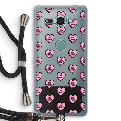GIRL POWER: Sony Xperia XZ2 Compact Transparant Hoesje met koord
