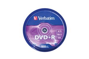 Verbatim 43551 DVD+R disc 4.7 GB 100 stuk(s) Spindel