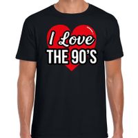 I love 90s verkleed t-shirt zwart voor heren - 90s party verkleed outfit