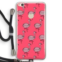 Flamingo: Huawei Ascend P8 Lite (2017) Transparant Hoesje met koord