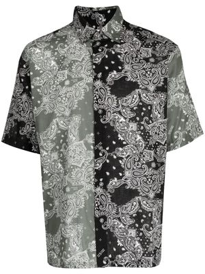 Yoshiokubo chemise à imprimé cachemire - Noir