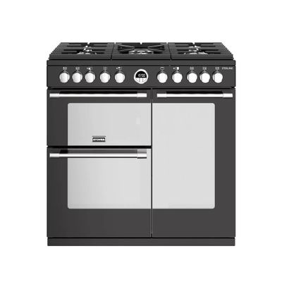 Stoves Sterling S900 DF Range-fornuis Gaskookplaat Zwart, Roestvrijstaal A Stoves Sterling S900 DF Range-fornuis Gaskookplaat Zwart, Roestvrijstaal A