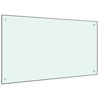 VidaXL Spatscherm keuken 100x60 cm gehard glas wit