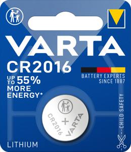 Varta Lithium-Knoopcelbatterij CR2016 | 3 V DC | 87 mAh | Zilver | 10 stuks - VARTA-CR2016 VARTA-CR2016
