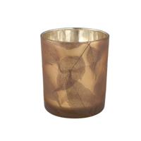 PTMD theelichthouder zoeh glas bruin 10 cm | 6 stuks