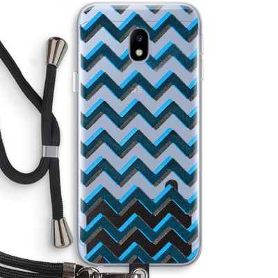 Onderbroken lijn: Samsung Galaxy J3 (2017) Transparant Hoesje met koord