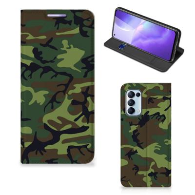 OPPO Find X3 Lite | Hoesje met Magneet | Army Dark