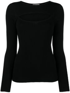 Allude pull en maille fine à design nervuré - Noir