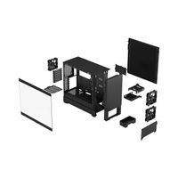 Fractal Design Pop Silent Black TG Clear Tint tower behuizing 2x USB-A 3.2 (5 Gbit/s), 2x Audio, Window-kit - thumbnail