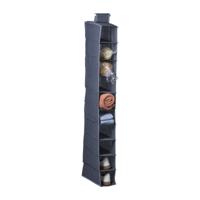 Hang organiser met 10 vakken - grijs - 154x34x6 cm