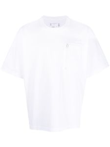 sacai multi-pocket cotton T-shirt - Blanc