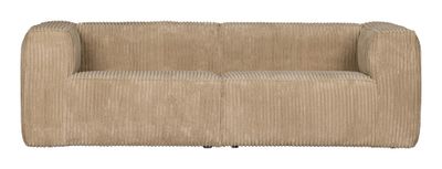 WOOOD Bank 'Bean' 3,5-zits, Rib, kleur Travertin
