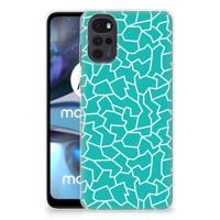 Motorola Moto G22 | Hoesje maken | Cracks Blue