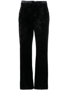 Patrizia Pepe pantalon droit Flowing en velours - Noir