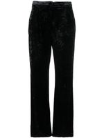 Patrizia Pepe pantalon droit Flowing en velours - Noir