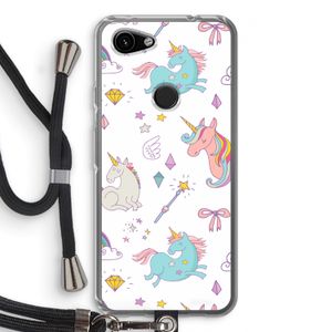 Fantasiewereld: Pixel 3a Transparant Hoesje met koord