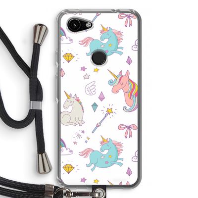 Fantasiewereld: Pixel 3a Transparant Hoesje met koord