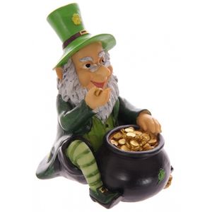 Spaarpot saint Patrick kabouter met pot goud