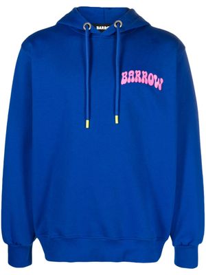 BARROW hoodie en coton à logo imprimé - Bleu