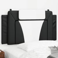 Hoofdbordkussen "Viana" Zwart-wit 100 cm Kunstleer