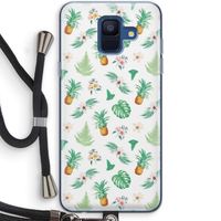 Ananas bladeren: Samsung Galaxy A6 (2018) Transparant Hoesje met koord