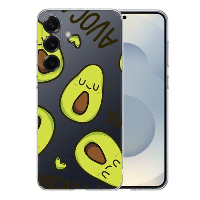 TPU Hoesje Samsung Galaxy S25 Plus - Avocado Singing Backcover TPU Hoesje Samsung Galaxy S25 Plus - Avocado Singing Backcover