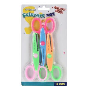 Hobby/knutsel scharen set 3x stuks voor kinderen - multi kleuren - 11 cm - papierschaar/knutselen