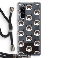 It's a Purrr Case: Sony Xperia 5 Transparant Hoesje met koord