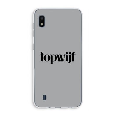 Topwijf Grijs Zwart: Samsung Galaxy A10 Transparant Hoesje