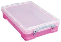 Really Useful Box opbergdoos 4 liter, transparant roze - thumbnail