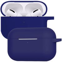 Basey Siliconen Hoesje Voor AirPods Pro Case Hoes - Geschikt voor AirPods Pro Hoesje Cover - Grijs blauw - thumbnail