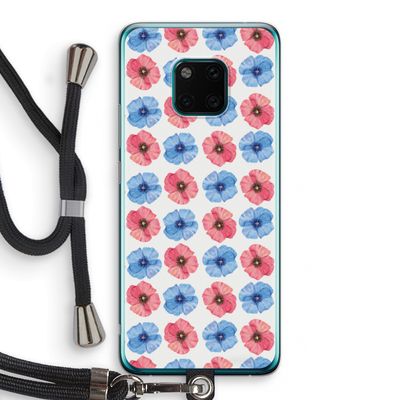 Klaproosjes: Huawei Mate 20 Pro Transparant Hoesje met koord