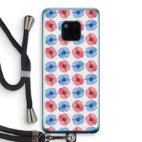 Klaproosjes: Huawei Mate 20 Pro Transparant Hoesje met koord