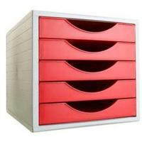 Modulaire archiefkast Archivo 2000 ArchivoTec Serie 4000 5 lades Din A4 Rood 34 x 27 x 26 cm