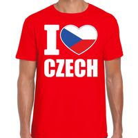 I love Czech t-shirt Tsjechie rood voor heren 2XL  -