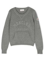 Moncler Enfant pull à logo brodé - Gris - thumbnail