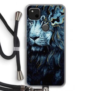 Darkness Lion: Pixel 4a Transparant Hoesje met koord