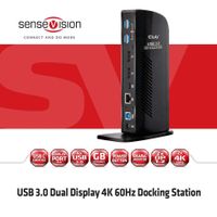 CLUB3D USB 3.0 Dual Display 4K60Hz Docking Station - thumbnail
