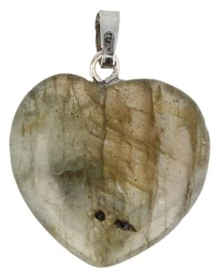 Ruben Robijn Edelsteen harthanger 20mm labradoriet