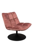 Bar lounge stoel Dutchbone fluweel roze