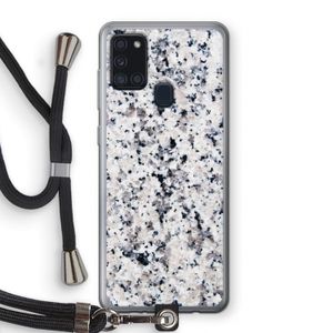 Gespikkelde marmer: Samsung Galaxy A21s Transparant Hoesje met koord