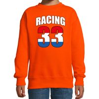 Racing 33 supporter / race fan sweater oranje voor kinderen - thumbnail