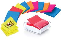 Post-it Super Sticky Z-notes dispenser Pro Color wit, voor ft 76 x 76 mm, inclusief 12 blokken van 90 vel - thumbnail