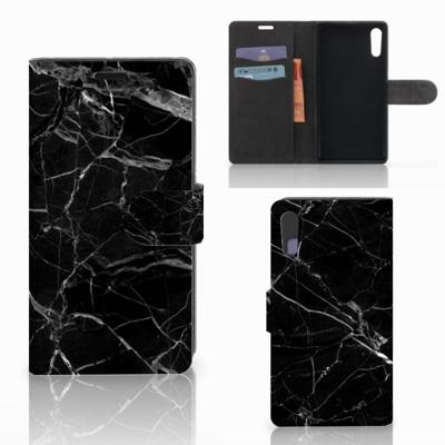 Sony Xperia XZ | Sony Xperia XZs | Bookcase | Marmer Zwart - Origineel Cadeau Vader
