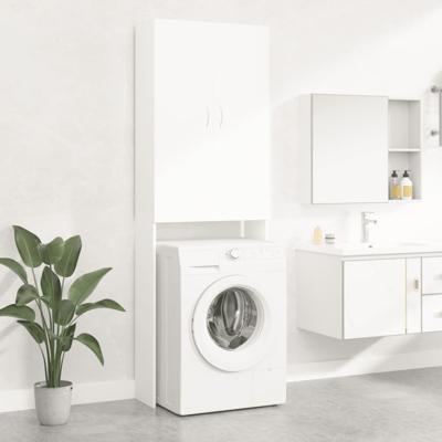 Wasmachinekast 64x25,5x190 cm wit