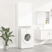 Wasmachinekast 64x25,5x190 cm wit