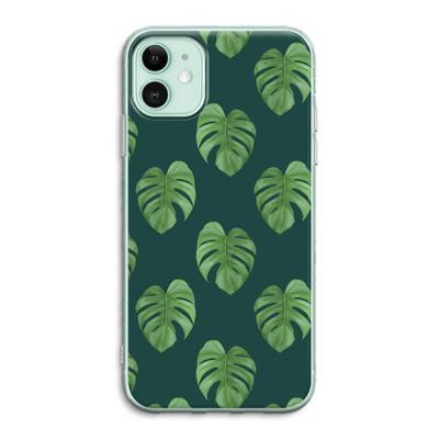 Monstera leaves: iPhone 11 Transparant Hoesje