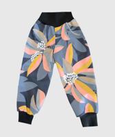 Waterproof Softshell Pants Flowers Pink - thumbnail